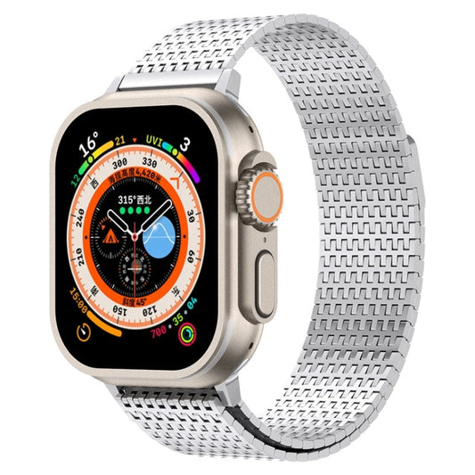 Skorter | For Apple Watch 42mm Milanese Loop Magnetic Closure Stainless Steel Band (Silver)