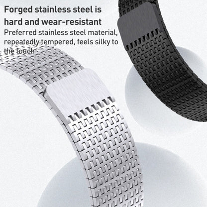Skorter | For Apple Watch Series 3 38mm Milanese Loop Magnetic Closure Stainless Steel Bracelet (Black)