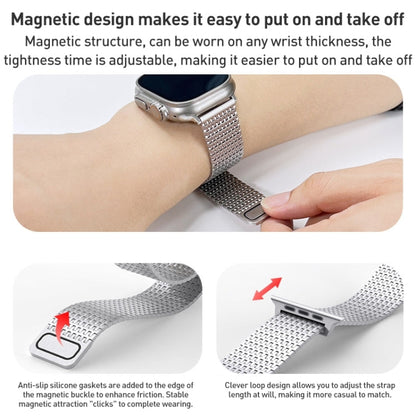 Skorter | For Apple Watch 42mm Milanese Loop Magnetic Closure Stainless Steel Band (Silver)