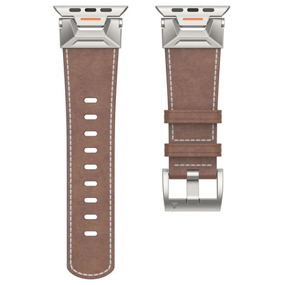 Skorter | For Apple Watch 42mm Mecha Style Leather Band (Coffee Oil Wax)