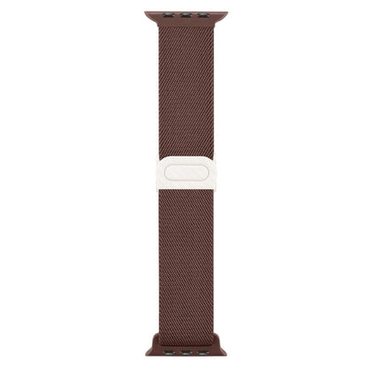 Skorter | For Apple Watch SE 2023 40mm Carbon Fiber Texture Snap Closure Nylon Watch Band (Smoke Purple)