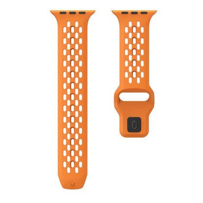 Skorter | For Apple Watch 42mm Oval Holes Fluororubber Band (Orange)