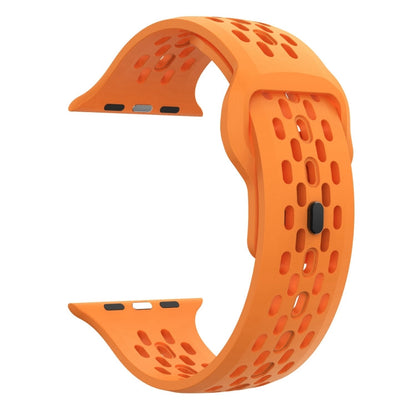 Skorter | For Apple Watch 42mm Oval Holes Fluororubber Band (Orange)