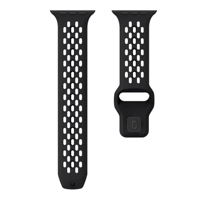 Skorter | For Apple Watch 42mm oval holes fluororubber strap (Black)
