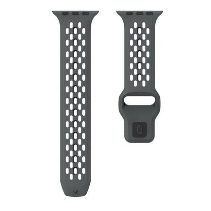 Skorter | For Apple Watch 42mm Oval Holes Fluoro Rubber Band (Dark Grey)