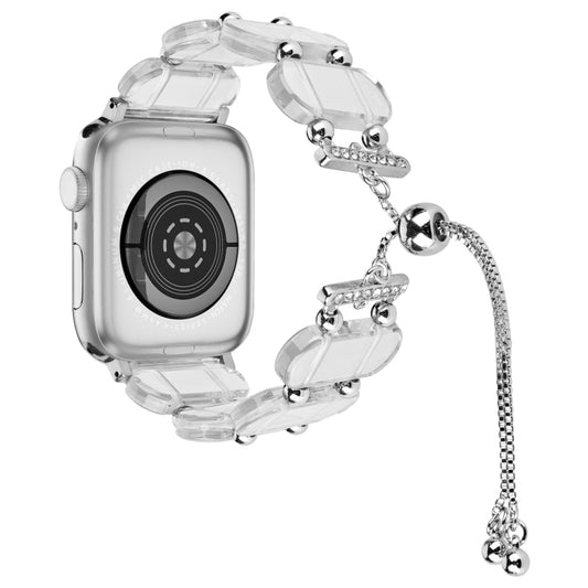 Skorter | For Apple Watch SE 2023 44 mm Resin Telescope Chain Bracelet (Transparent)