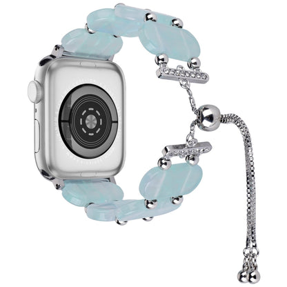 Skorter | For Apple Watch SE 2023 40mm Resin Extendable Chain Watch Strap (Ice Blue)