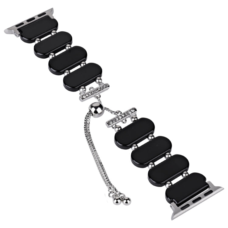 Skorter | For Apple Watch SE 2023 40mm Resin Expandable Chain Watchband (Black)