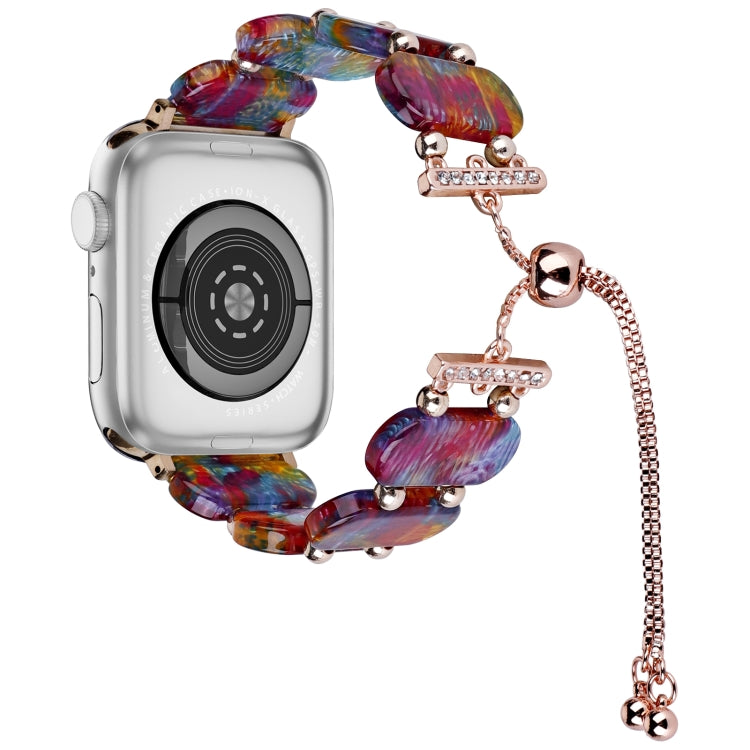 Skorter | For Apple Watch SE 2023 40mm Resin Expandable Chain Watch Band (Pearl Rainbow)
