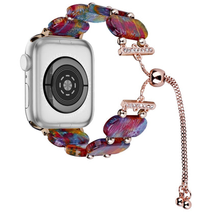Skorter | For Apple Watch SE 2023 40mm Resin Expandable Chain Watch Band (Pearl Rainbow)