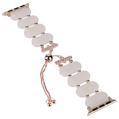 Skorter | For Apple Watch 42mm Resin Telescopic Chain Watch Strap (Mermaid Pink)