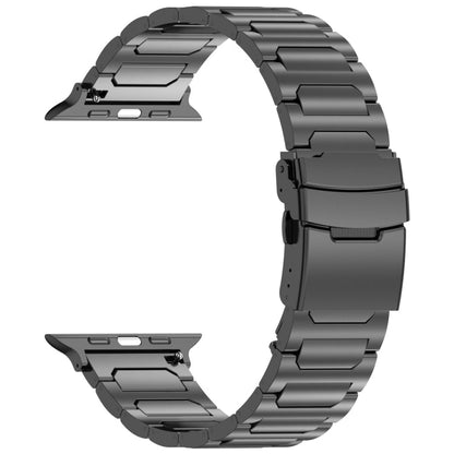 Skorter | For Apple Watch SE 2023 40mm I-shaped titanium metal band (Black)