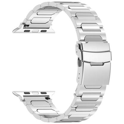 Skorter | For Apple Watch SE 2023 40mm I-shaped titanium metal watch band (Mirror Silver)