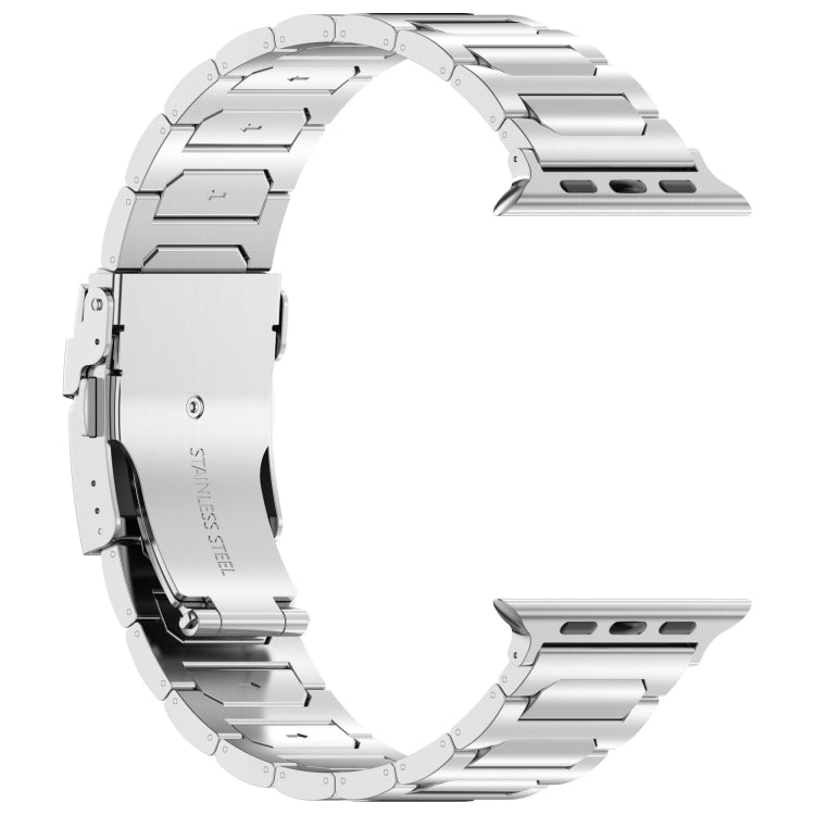 Skorter | For Apple Watch SE 2023 40mm I-shaped titanium metal watch band (Mirror Silver)