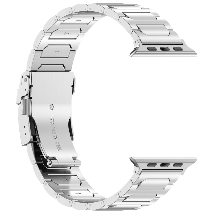 Skorter | For Apple Watch SE 2023 40mm I-shaped titanium metal watch band (Silver)