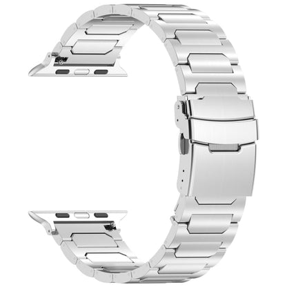 Skorter | For Apple Watch 42mm I-shaped Titanium Metal Band (Silver)