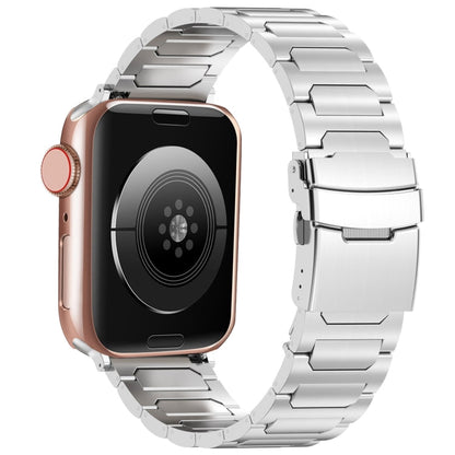 Skorter | For Apple Watch 42mm I-shaped Titanium Metal Band (Silver)