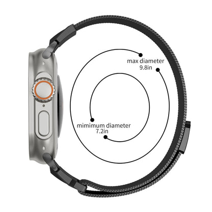 Skorter | For Apple Watch 42mm Mecha Style Milanese Metal Band (Starlight)