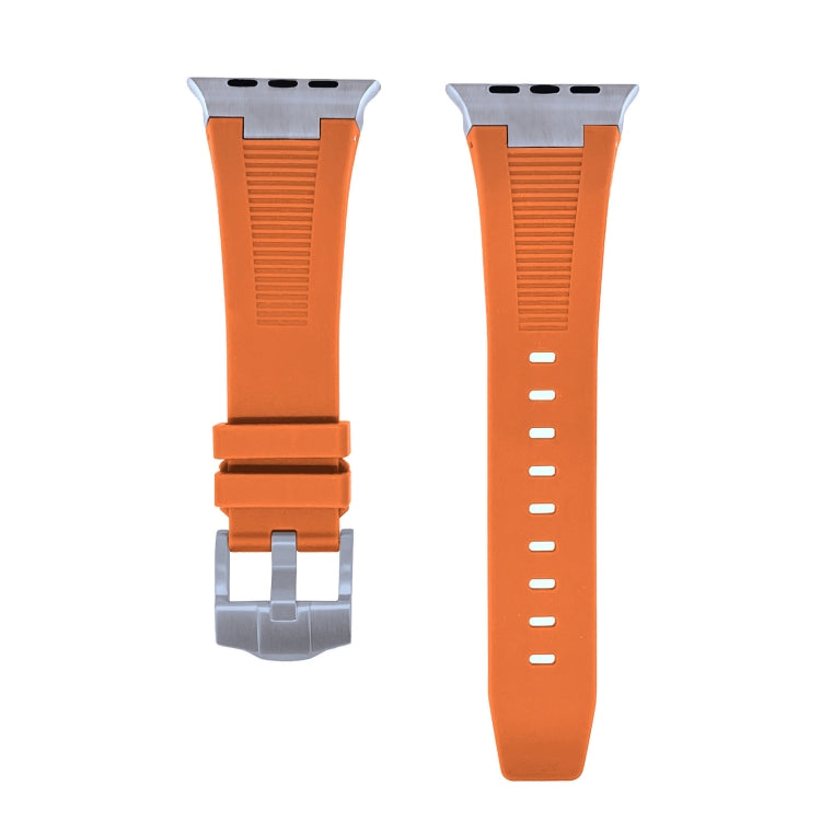 Skorter | For Apple Watch Ultra 2 49mm Loners Liquid Silicone Watch Strap (Titanium Orange)
