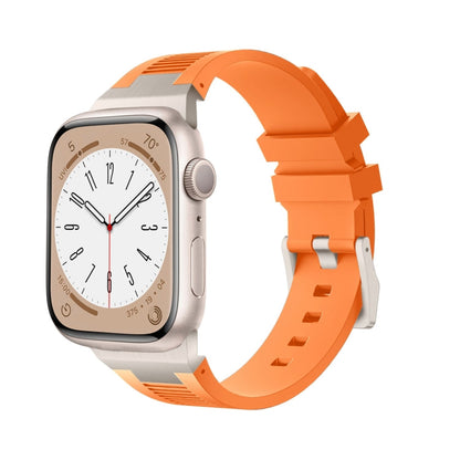 Skorter | For Apple Watch 42mm Loners Liquid Silicone Watch Band (Titanium Orange)