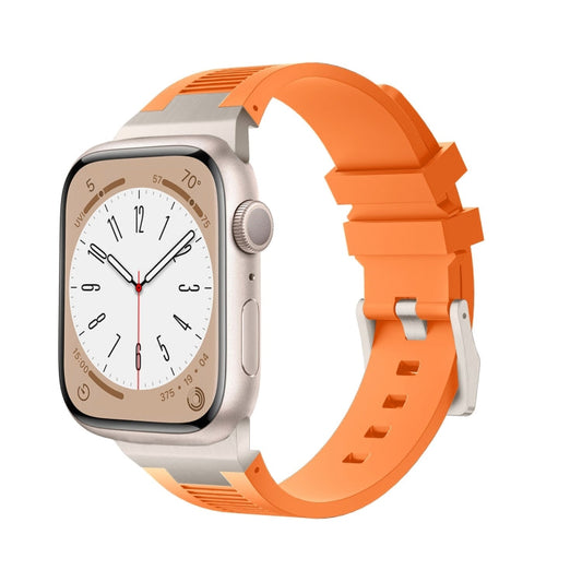 Skorter | For Apple Watch 42mm Loners Liquid Silicone Watch Band (Titanium Orange)