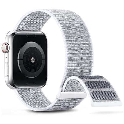Skorter | For Apple Watch SE 2023 44mm Dual Hook and Loop Nylon Watchband (Shell)