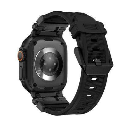 Skorter | For Apple Watch SE 2023 44mm Explorer TPU Watch Strap (Black Black)