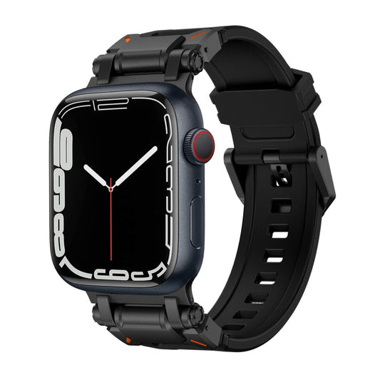 Skorter | For Apple Watch SE 2023 44mm Explorer TPU Watch Strap (Black Black)