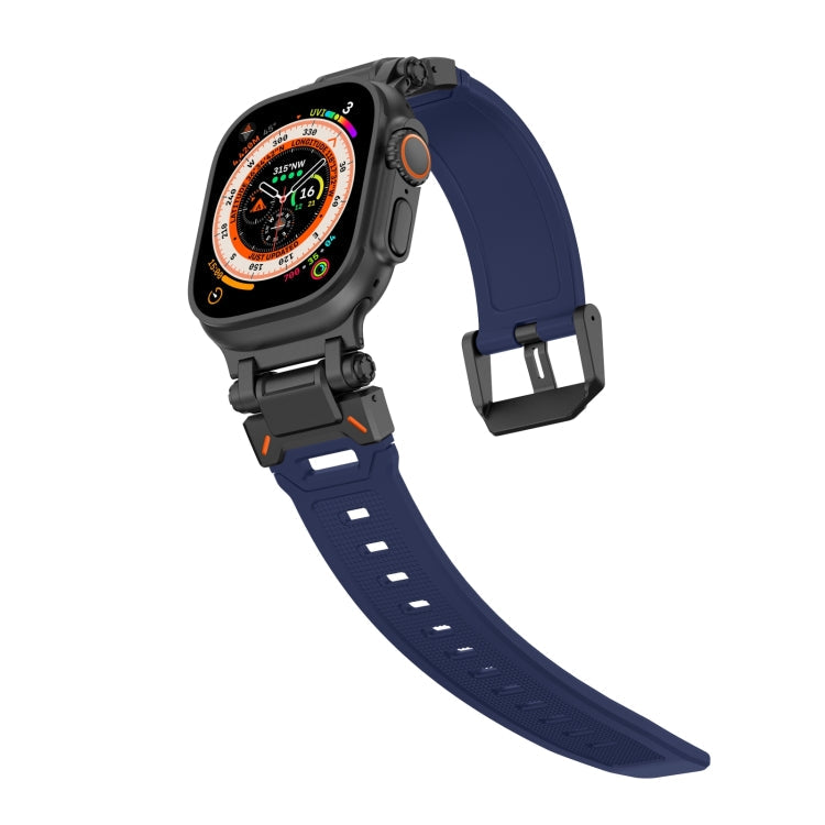 Skorter | For Apple Watch SE 2023 44mm Explorer TPU Watch Band (Black Blue)