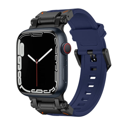 Skorter | For Apple Watch SE 2023 44mm Explorer TPU Watch Band (Black Blue)