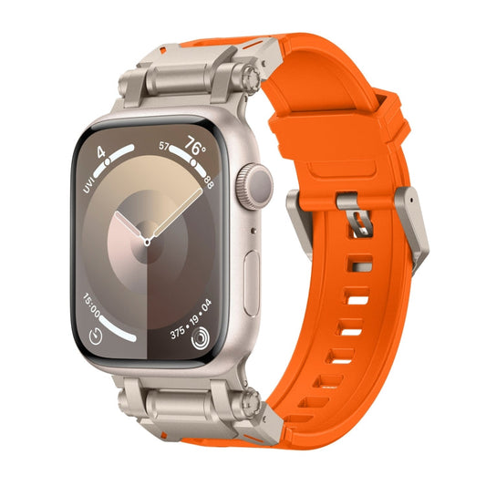 Skorter | For Apple Watch SE 2023 44mm Explorer TPU Watch Band (Titanium Orange)