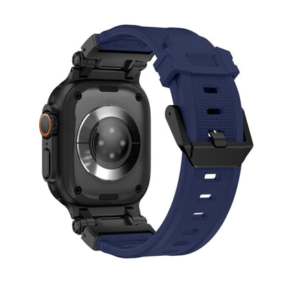 Skorter | For Apple Watch SE 2022 44mm Explorer TPU Watch Band (Black Blue)