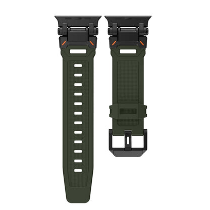Skorter | For Apple Watch SE 2022 44mm Explorer TPU Watch Band (Black Green)