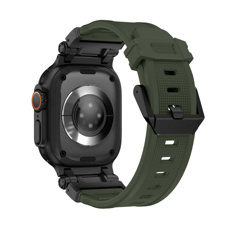 Skorter | For Apple Watch SE 2022 44mm Explorer TPU Watch Band (Black Green)