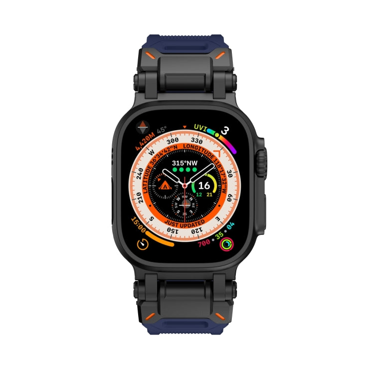 Skorter | For Apple Watch 42mm Explorer TPU Watch Band (Black Blue)