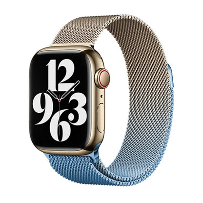 Skorter | For Apple Watch 42mm Milan Gradient Loop Magnetic Buckle Band (Gold Blue)