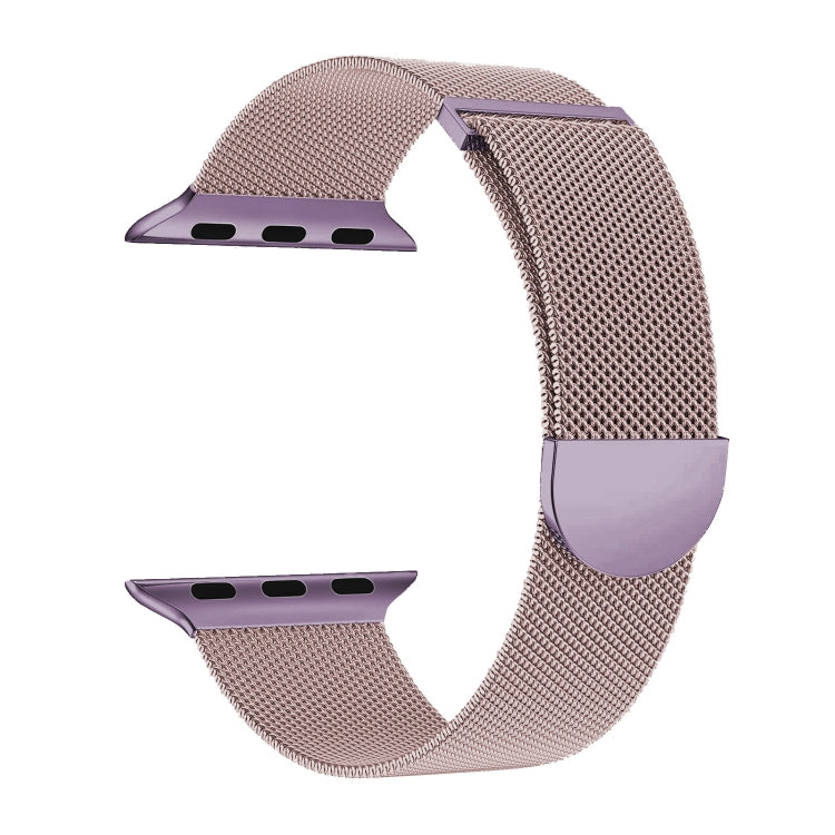 Skorter | For Apple Watch Series 8 45 mm Two Colors Milanese Loop Magnetic Watch Strap (Pink Purple)