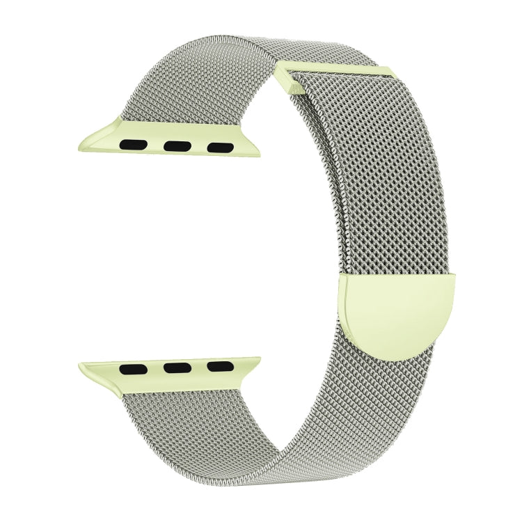 Skorter | For Apple Watch Series 3 38mm Two-Color Milanese Loop Magnetic Bracelet (Starlight Green)