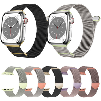Skorter | For Apple Watch SE 2023 40mm Two Colored Milanese Loop Magnetic Watch Band (Starlight Orange)