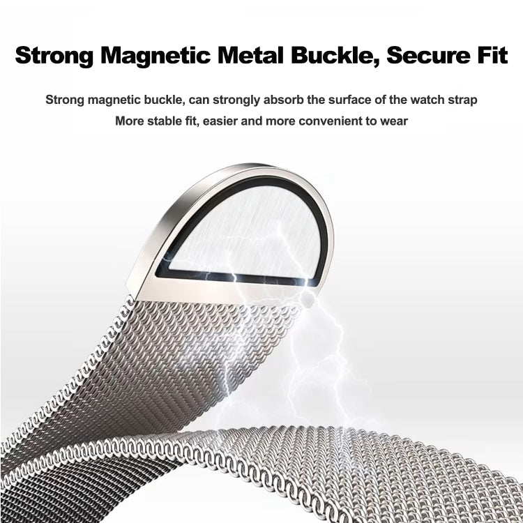 Skorter | For Apple Watch 42mm Two-Color Milanese Loop Magnetic Bracelet (Starlight Orange)