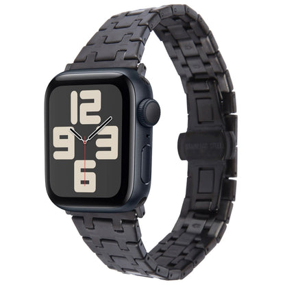 Skorter | For Apple Watch SE 2023 44mm Double T Stainless Steel Bracelet (Black)