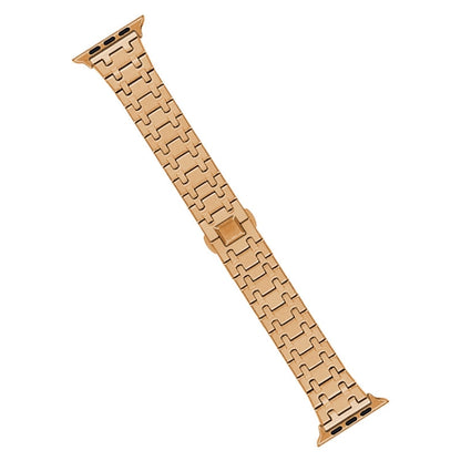 Skorter | For Apple Watch SE 2023 44mm Double T Stainless Steel Bracelet (Rose Gold)