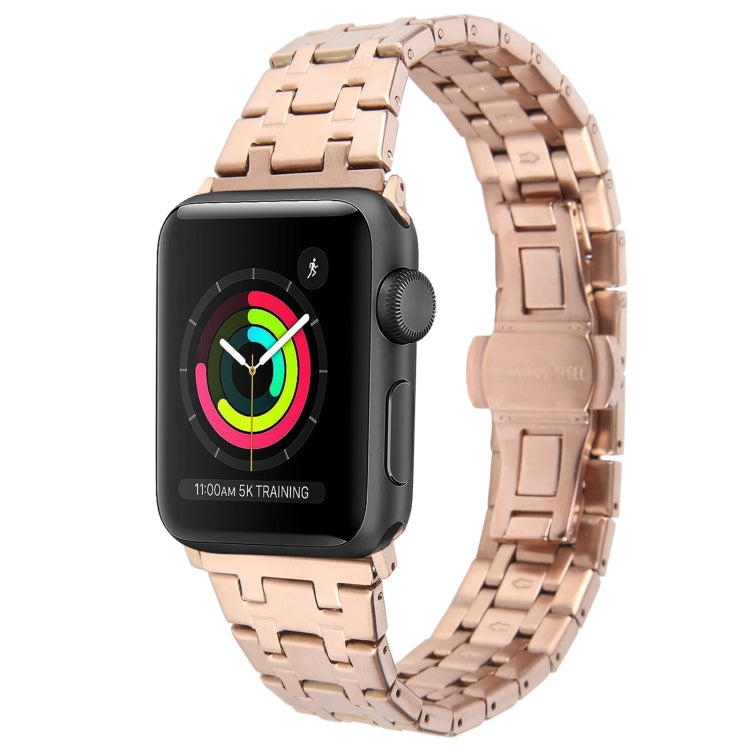 Skorter | For Apple Watch 38mm Double-T Stainless Steel Band (Rose Gold)