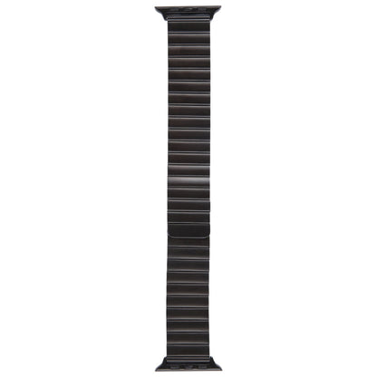 Skorter | For Apple Watch SE 2023 44mm Bamboo Stainless Steel Magnetic Watch Band (Black)