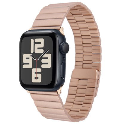 Skorter | For Apple Watch SE 2023 44mm Bamboo Stainless Steel Magnetic Watch Band (Rose Gold)
