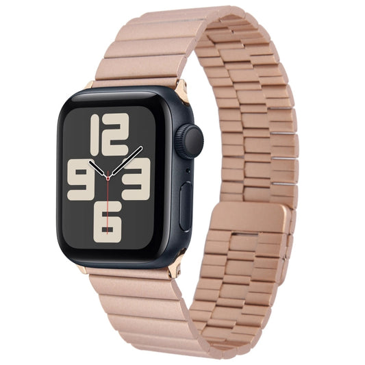 Skorter | For Apple Watch SE 2023 44mm Bamboo Stainless Steel Magnetic Watch Band (Rose Gold)