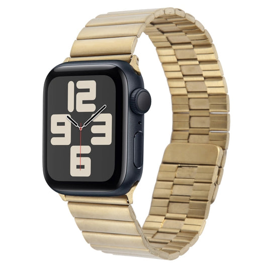Skorter | For Apple Watch SE 2023 44mm Bamboo Stainless Steel Magnetic Watch Band (Gold)