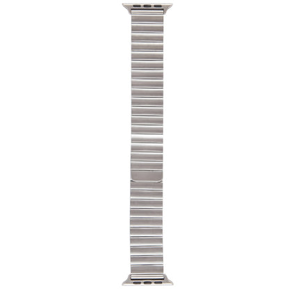 Skorter | For Apple Watch SE 2023 44mm Bamboo Stainless Steel Magnetic Watch Band (Silver)
