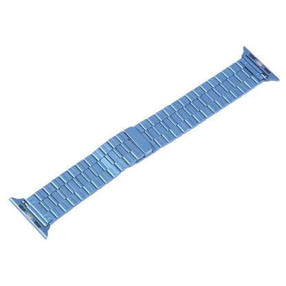 Skorter | For Apple Watch SE 2023 44mm Bamboo Stainless Steel Magnetic Wristwatch (Blue)