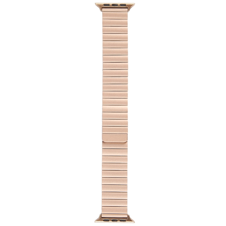 Skorter | For Apple Watch SE 2022 44mm Bamboo Stainless Steel Magnetic Watch Band (Rose Gold)